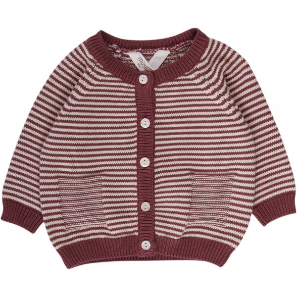 "Green Cotton" Strickjacke gestreift