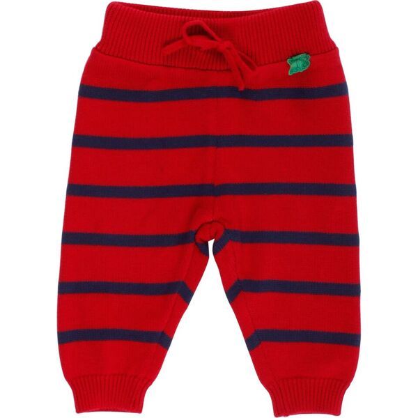 "Green Cotton" Strickhose rot/blau