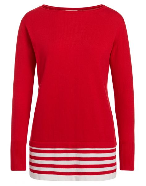 "Green Life" Pullover Lagenlook rot