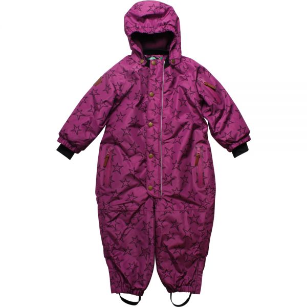 "Green Cotton" Schneeanzug Sterne lila