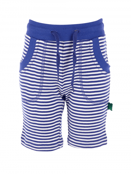"Green Cotton" Bermuda blau/weiß