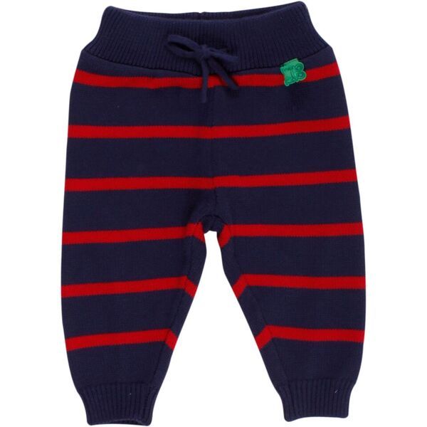 "Green Cotton" Strickhose blau/rot