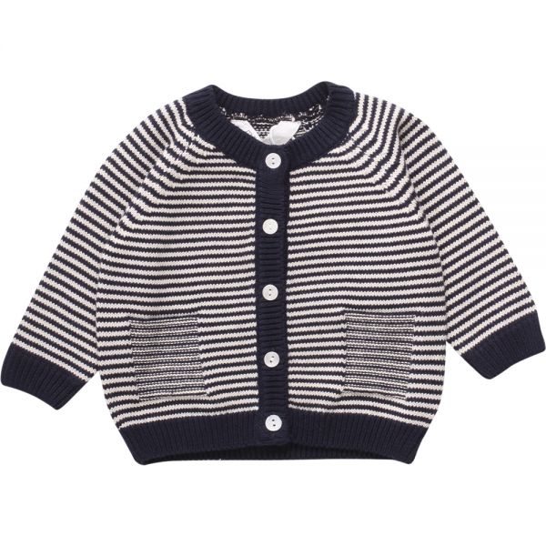 "Green Cotton" Strickjacke blau/natur