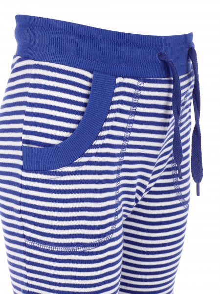 "Green Cotton" Bermuda blau/weiß