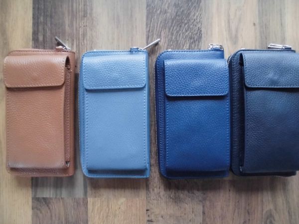 Handy-Portmonnaie aus Leder